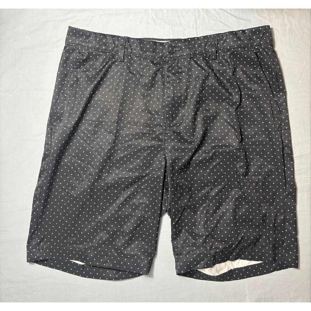 Greg Norman Shorts Mens 38 Black Performance Golf ML75 Microlux Stretch Spotted